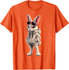 Cool Rabbit Wearing and Sunglasses Funny Rabbit Hoodie in Orange