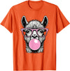 Llama Lovers Funny Animal Tee for Men Women & Kids Cute Llama Shirt for Women Funny Llama Lovers T-Shirt - Orange