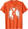 Scary Goth Rabbit, Horror Rabbit, Weirdcore Rabbit T-Shirt in Orange