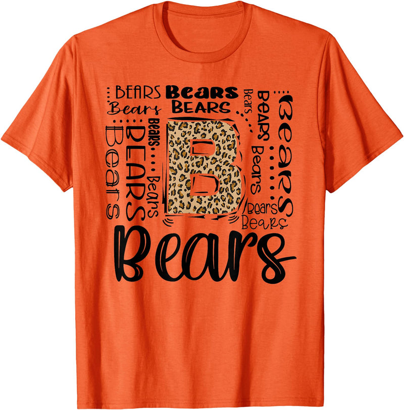School & Teacher Apparel Teeready - Back To School Bears School Sports Fan Team Spirit Vintage T-Shirt - Orange