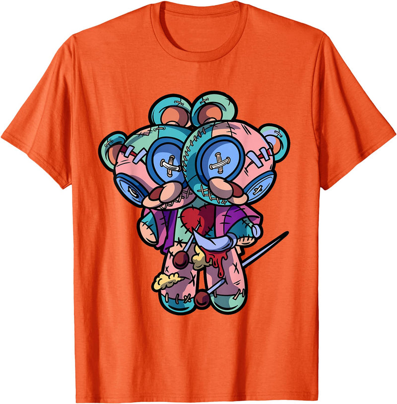 Voodoo Teddy Bear by - Sugar Kai Pastel Goth Two Headed Teddy Bear Voodoo Doll For Men T-Shirt - Orange