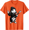 Cute Easter Bunny Rabbit Rock Guitar Music Player Animal T-Shirt in Orange
