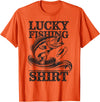 My Lucky Fishing Shirt Youth Teen Boys Bass Fish Men My Lucky Fishing Shirt Boy Youth Funny Fisherman Toddler T-Shirt - Orange