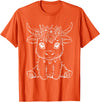 Highland Cow Lover Gifts Apparel and More Cute Highland Cow Flowers Floral Cowboy Farm Country T-Shirt - Orange