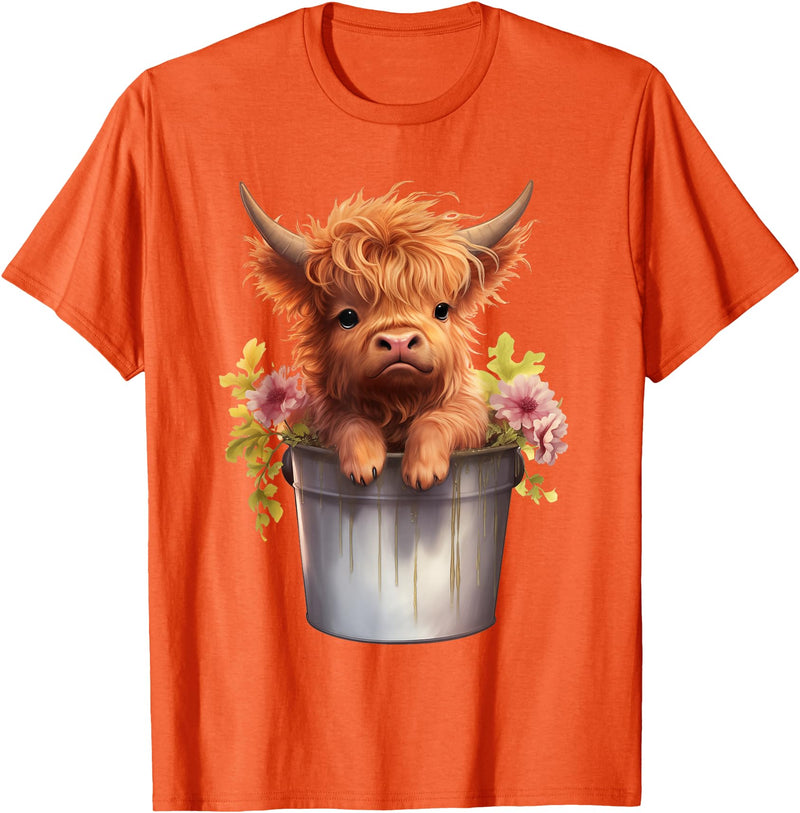 MINI HIGHLAND COW DESIGNS MINI HIGHLAND COW GRAPHIC T-Shirt - Orange