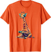 Giraffe Gamer Lovers Animal Men Women Kids Giraffe Gaming Animal Video Games Funny Giraffe T-Shirt - Orange
