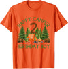 Camping 2nd Birthday Adventure Family Matching Camper 2nd Birthday Boy Forest Bear Camping Adventure Gift T-Shirt - Orange