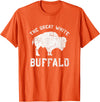 We Are Wildlife The Great White Buffalo T-Shirt Native American Inspired T-Shirt - Orange
