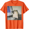 Cyber Hamster Meme Cringe Funny Animal Vintage Graphic Tee T-Shirt - Orange