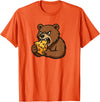 Chi City Designs Bear Eating Cheese T-Shirt - Orange