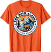 Hiking Glacier Bear and Alaska Frontier Apparel Glacier Mountain Landscape and Alaskan Bear Wildlife T-Shirt - Orange