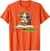Guinea Pig Lovers 100 Days Of School Costume Kids Funny Guinea Pig 100th Day Of School Teacher Womens Mens T-Shirt - Orange