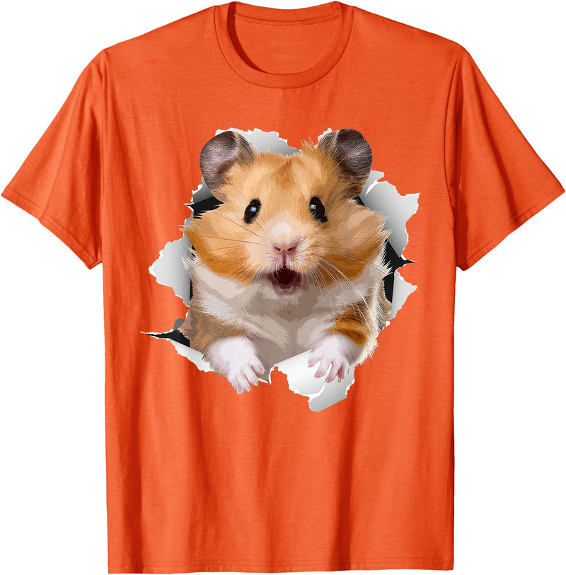 Cute Hamster Design for Men Women Kids Animal Hamster Lovers T-Shirt - Orange