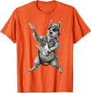 Rock Guitar Llama Stuff Accessories & Gifts Llama Playing Guitar Rock & Roll Llamas Alpaca Rocker Music T-Shirt - Orange