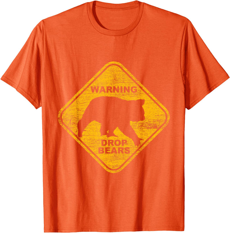 Animal Tees & Gift Idea Attention Falling Bears Animal Design Australia Gift Koala T-Shirt - Orange