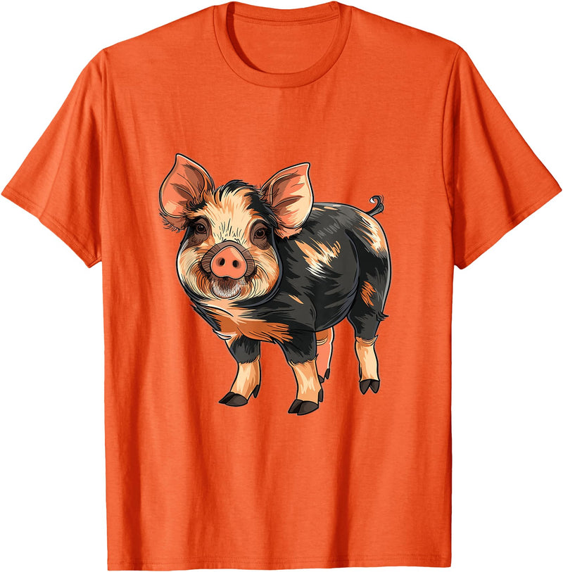 Kune Kune Pig Accessories & KuneKune Clothes Kune Kune Pig Breeder Kune Kune Lover Kune Kune Pig Girl T-Shirt - Orange