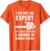 Funny Halloween Costume Apparel Gift Tees Horror Movie Lovers Halloween Costume Chainsaw Witty Quote T-Shirt - Orange