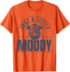 Highland Cow and Print Gifts For Women Scottish Highland Cow Just A Little Moody Highland Cows T-Shirt - Orange