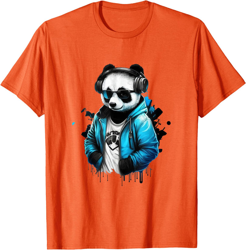 Panda Musik DJ Controller Gaming Panda Panda Music DJ Controller Gaming Panda T-Shirt - Orange
