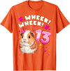 Birthday Girl by Content Design Studio 13th Birthday Girl 13 Years, Guinea Pig and Big Number 13 T-Shirt - Orange
