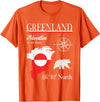 Greenland Nordic Hiking Camper Polar Circle Greenland - Adventure is Out There - Greenland Flag T-Shirt - Orange