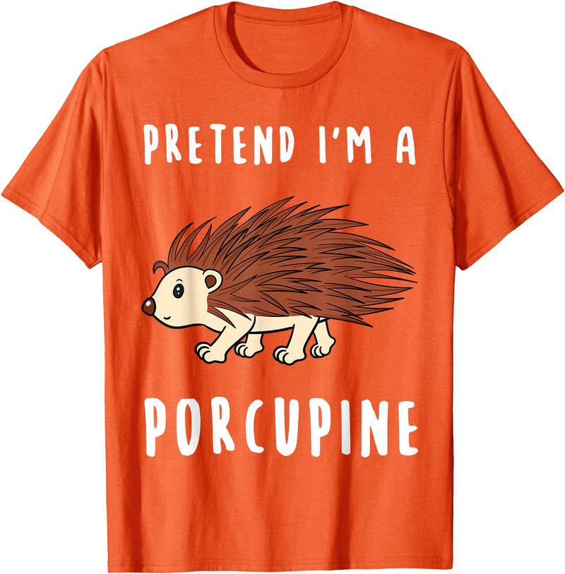 Porcupine Quill Pig Owner Apparel Porcupine Owner Quill Pig Rodent Spines Veterinarian Breeder T-Shirt - Orange