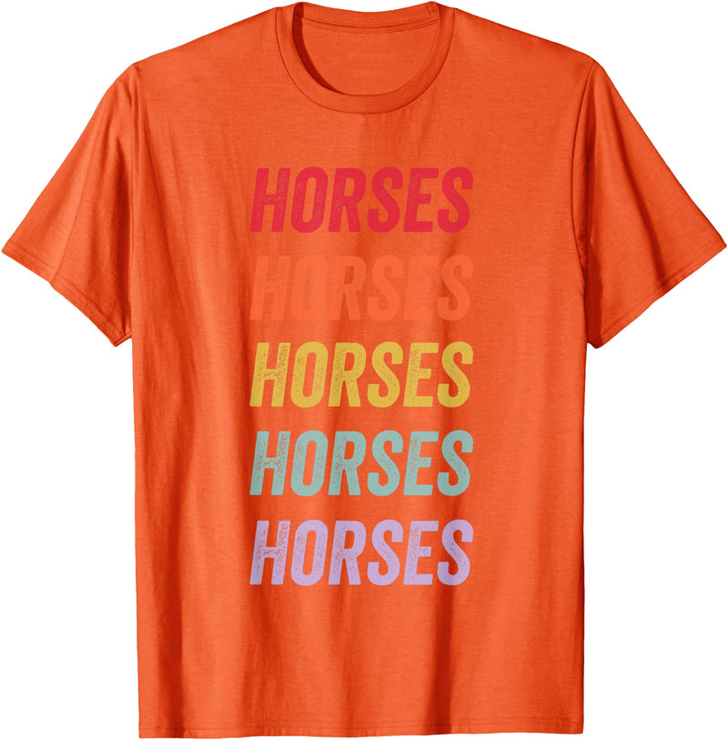 horses Apparel Horses T-Shirt - Orange