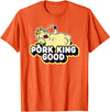 Pork King Good 70's Throwback Pig Logo T-Shirt - Orange