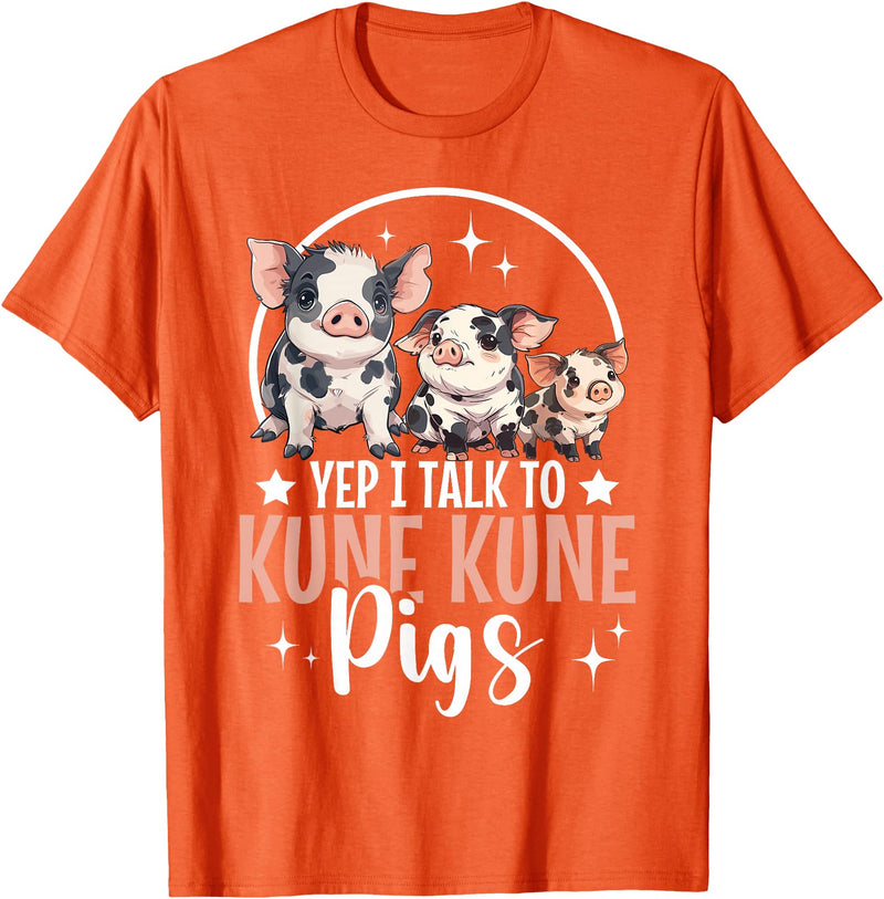 Kune Kune Pig Accessories & KuneKune Clothes Kune Kune Pig Essentials Kunekune Pig Lover Kune Kune Mom T-Shirt - Orange