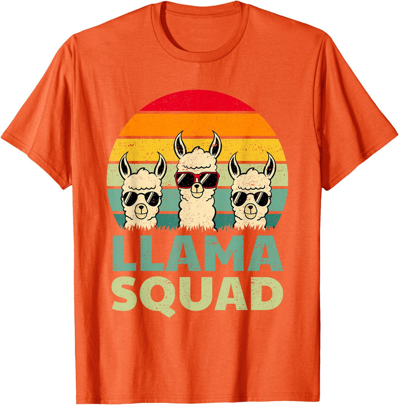 Funny Llama Gift Llama Lover Accessories & Stuff Funny Llama Design for Men Women Llama Alpaca Farm Animal T-Shirt - Orange