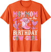Pink Western Cowgirl Bday Party Family Matching Mommom Of The Birthday Cow-Girl Rodeo Cowgirl Bday T-Shirt - Orange