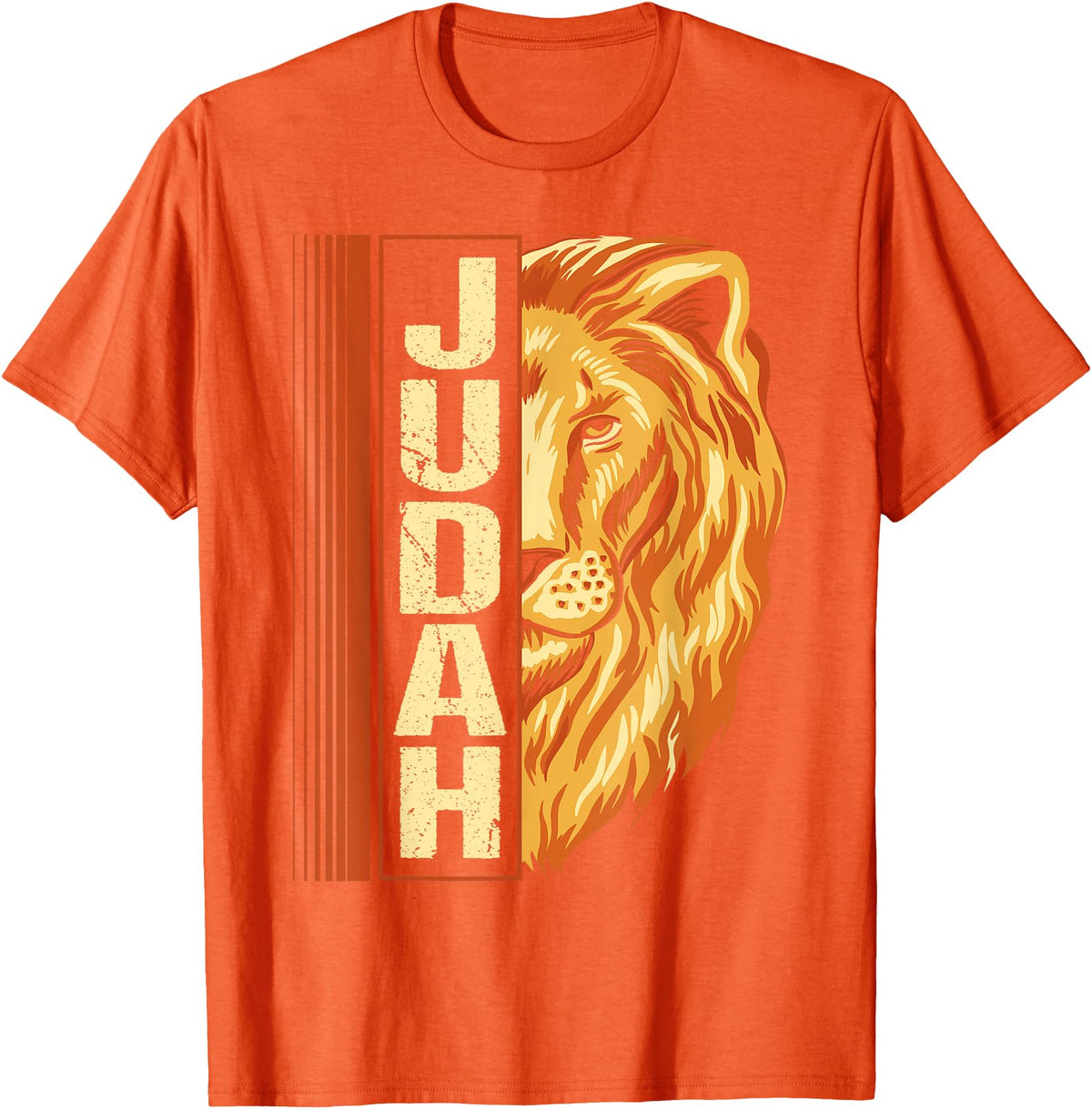 Hebrew Israelite Judah lion Lion of Judah Lion Hebrew Israelites jewish T-Shirt - Orange