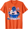 Bookworm Librarian Spooky Season Spooky Ghost Reading Book Bookish Teacher Preppy Halloween T-Shirt - Orange