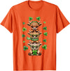 St Patricks Day Highland Cow Lucky Irish Shamrock Funny St Patrick's Day Highland Cow Lucky Shamrock Irish T-Shirt - Orange