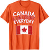 Cold North Canada Flag Apparel Co. Canada Looks Better Everyday Design Funny Canadian Flag T-Shirt - Orange