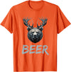 Bear With Antlers Drinker Party Deer Beer Beer Bear Deer Grizzly Bear With Antlers Beer T-Shirt - Orange