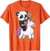 Panda Bear Unicorns Boys Girls Kids Panda Riding Unicorn Cute Magical Animals T-Shirt - Orange