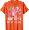 Pink Western Cowgirl Bday Party Family Matching Granny Of The Birthday Cow-Girl Rodeo Cowgirl Bday T-Shirt - Orange