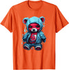 Teddy Bear Hoodie Street Style Urban Art Teddy Bear Hoodie Cool Street Style T-Shirt - Orange