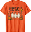 Retro Hangin’ With My Boos Funny Ghost Halloween T-Shirt - Orange