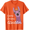 The Packing Llamas Llama drama queen T-Shirt - Orange