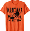 Montana Is Calling And I Must Go! Montana Is Calling & I Must Go Bear Mountains Vintage Gift T-Shirt - Orange