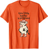 Funny Western Cow Pregnancy Announcement Thanksgiving Pregnancy Announcement Funny Cowgirl Mama to Be T-Shirt - Orange