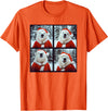 Polar Bears Lover Xmas Photo Booth Men Women Kids Polar Bear Wearing Santa Outfit Winter Christmas T-Shirt - Orange