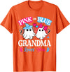 Halloween Ghost Baby Gender Reveal Family Matching Pink or Blue Grandma Loves You Gender Reveal Halloween T-Shirt - Orange