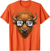 generic Buffalo with Sunglasses Wildlife Graphic for Men Women Kids T-Shirt - Orange
