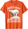 Polar Bear Gift Polar Bear Accessories & Stuff Cool Polar Bear For Boys Kids Polar Bear Lover Arctic Animal T-Shirt - Orange