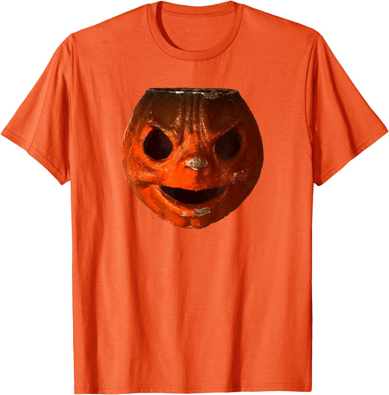 Imagine Graphics Creepy Vintage Halloween Pumpkin T-Shirt - Orange