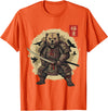 Anime Shirts For Men Women Kids Gifts Samurai Bear Shirt Warrior Vintage Graphic Japanese Men T-Shirt - Orange