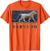 G.Y Production Kids Unisex Black Lion Print T-Shirt - Orange
